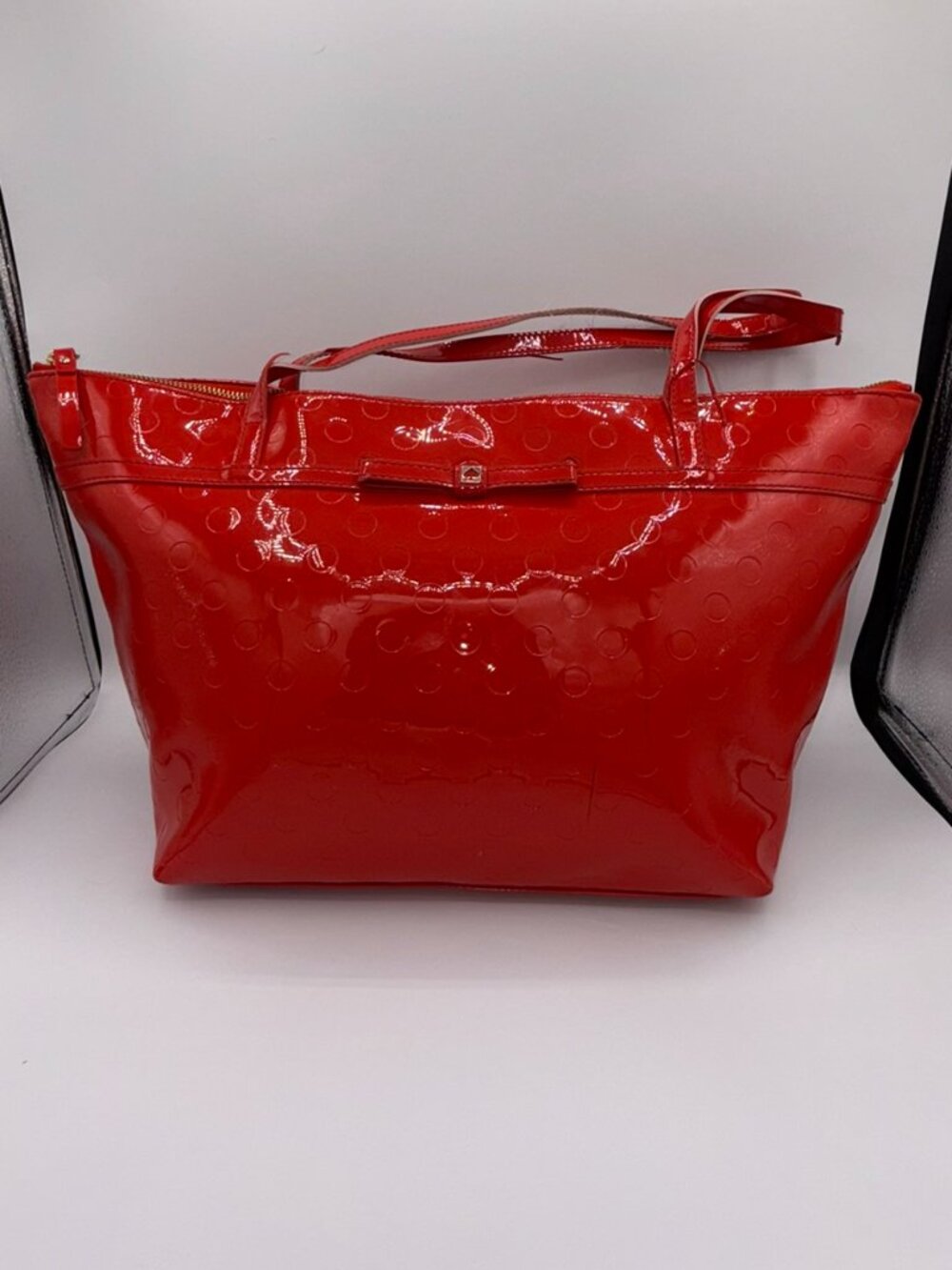 Coach Bright Red Patent Leather Everyday Tote Bag
